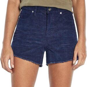 GAP Women's Corduroy Shorts Size 16 Blue 4-inch Raw Edge Hem Cut Off NWT $49.95
